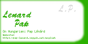 lenard pap business card